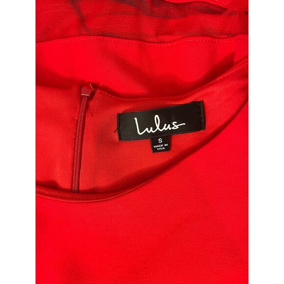 Lulus Red Dress Size Small Fit and Flare - Picture 7 of 7